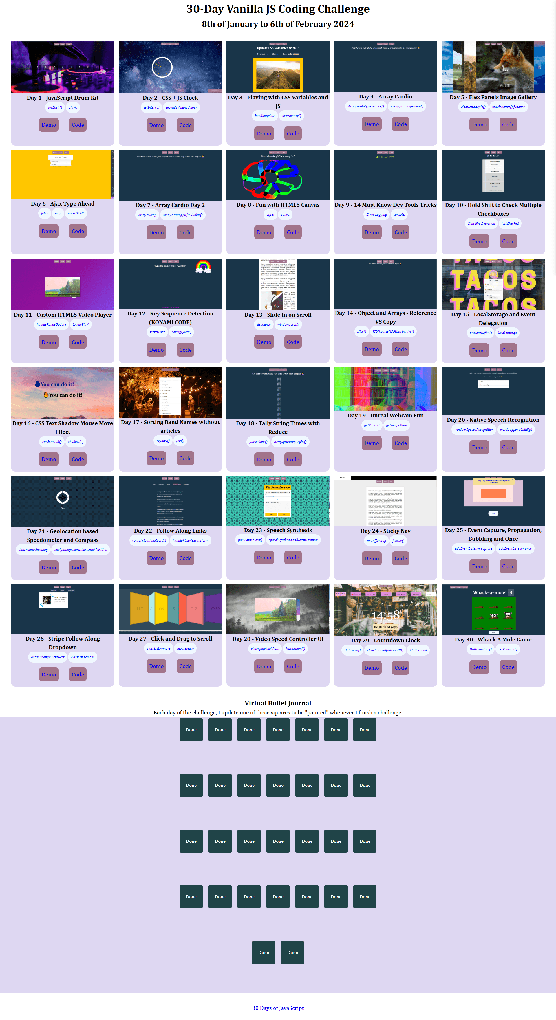 JavaScript30 Challenge